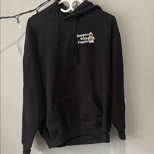 Black Hoodie with Graphic Print
